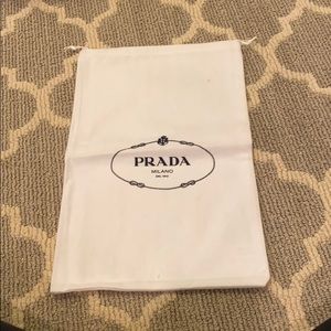 Prada white dust shoe bag